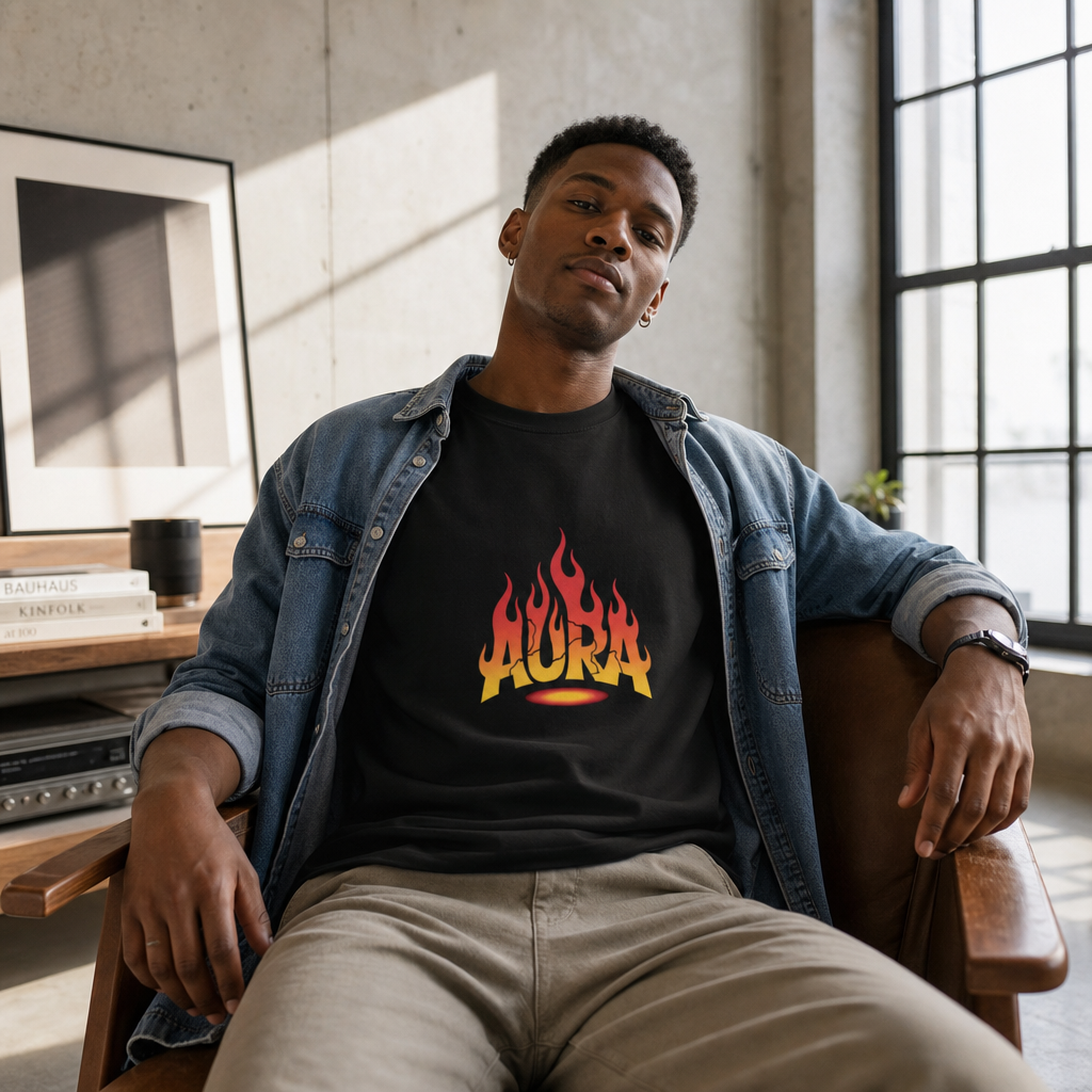 "Aura" Flame Graphic Unisex Tee